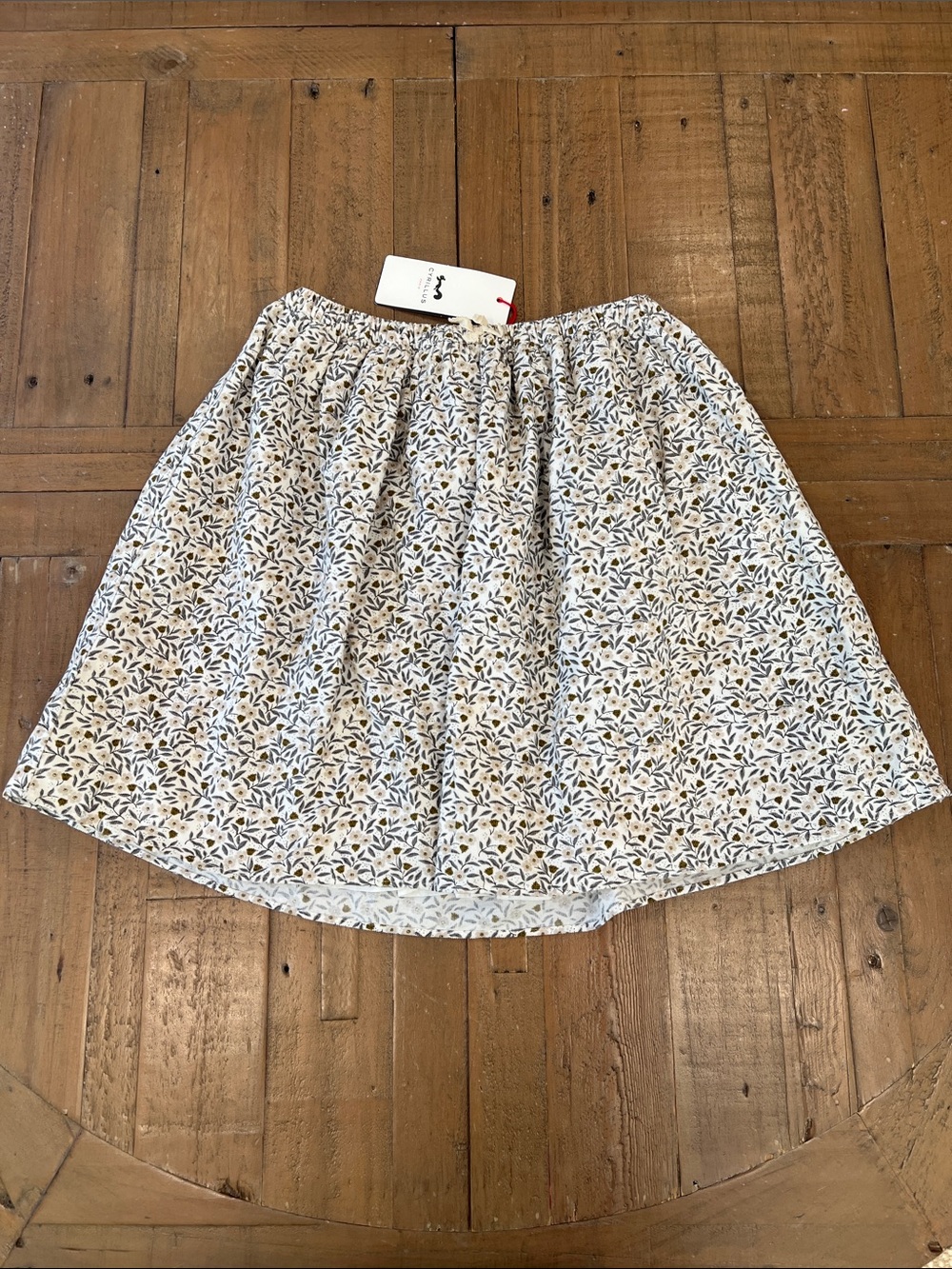 Cyrillus corduroy floral mini skirt girls 12 nwt Cottagecore